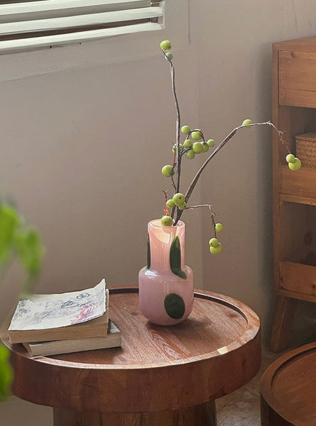 Handmade Glass Bud Vases, Flower Vases on Table, Vintage Small Glass Flower Vases, Water Holding Flower Vases-Grace Painting Crafts