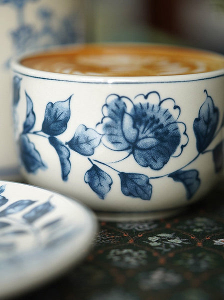 Traditional Tea Cup Set, Porcelain Tea Cups, Floral Tea Cup Set, Classic British Tea Cups, Elegant Tea Cup With Saucer, Ceramic Tea Cup with Saucer, Tea Cup Set, Vintage Tea Cup Set, Modern Ceramic Cups-Grace Painting Crafts