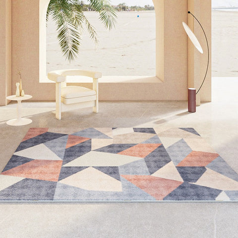 Geometric Contemporary Rugs Next to Bed, Large Modern Rugs for Living Room, Contemporary Modern Rugs for Sale, Modern Carpets for Dining Room-Grace Painting Crafts
