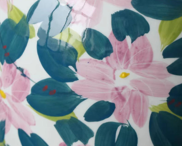 Unique Handmade Modern Flower Vase, Large Porcelain Vases for Modern Home Decor, Centerpiece Ceramic Bouquet Vases, Contemporary Vases on Dining Table-Grace Painting Crafts