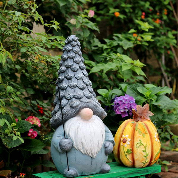 Garden Figure Sculpture Statues, Gnome Statue for Garden Ornaments, Garden Decoration Ideas, Villa Courtyard Decor, Outdoor Garden Decoration-Grace Painting Crafts
