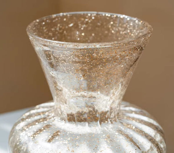 Mid Century Vases for Flowers, Contemporary Glass Vases, Handmade Modern Vases for Living Room, Unique Decorative Glass Vase, Centerpiece Vases on Table-Grace Painting Crafts
