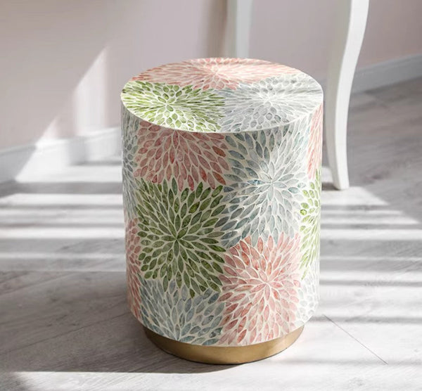 Unique Small End Table, Contemporary Small Sofa Side Table, Portable Casual Side Table, Creative Coffee Table, Shell Small Side Table-Grace Painting Crafts