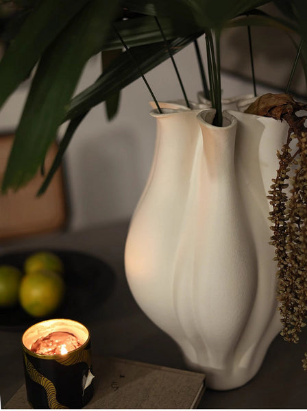 Unique Handmade Modern Flower Vase, Large Porcelain Vases for Modern Home Decor, Centerpiece Ceramic Bouquet Vases, Contemporary Vases on Dining Table-Grace Painting Crafts