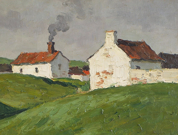 Scenery of the French Countryside, Impasto Paintings, Small Landscape Paintings, Original Small Paintings on Canvas, Simple Oil Paintings, Small Paintings on Canvas, Hand Painted Canvas Art-Grace Painting Crafts