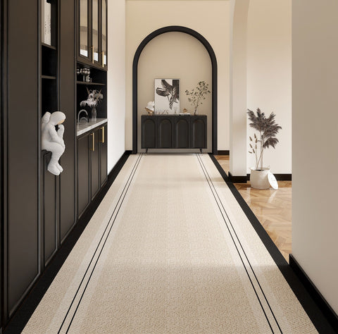 Extra Long Hallway Runners, Stain-resistant Non Slip Runner Rugs, 20 Feet Modern Entryway Runner Rug Ideas, Geometric Modern Long Hallway Runners-Grace Painting Crafts