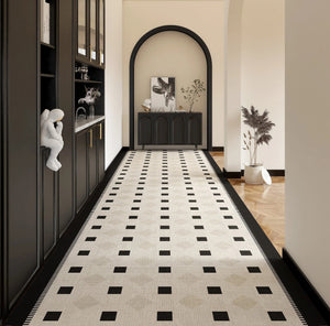 Extra Long Narrow Runner Rugs, 25 Feet Long Hallway Runners, Geometric Modern Long Hallway Runners, 20 Feet Non Slip Entryway Runner Rug Ideas-Grace Painting Crafts