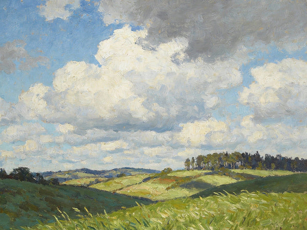 French Countryside under a Vast Sky, Small Landscape Paintings, Small Oil Paintings on Canvas, Small Paintings on Canvas, Hand Painted Canvas Artï¼?Original Oil Paintings-Grace Painting Crafts