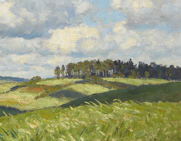 French Countryside under a Vast Sky, Small Landscape Paintings, Small Oil Paintings on Canvas, Small Paintings on Canvas, Hand Painted Canvas Artï¼?Original Oil Paintings-Grace Painting Crafts