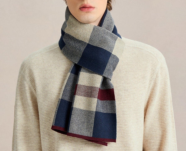 Soft Wool Scarf for Men, Formal Business Scarf Styles for Men, Men's Winter Scarf, Casual Fashion Scarf for Men, Men's Cashmere Scarf Winter, Wool Scarf for Gentleman-Grace Painting Crafts