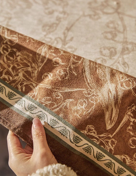 Flower Farmhouse Table Covers, Square Tablecloth for Round Table, Extra Large Modern Rectangular Tablecloth for Dining Room Table, Mid Century Tablecloth for Living Room-Grace Painting Crafts