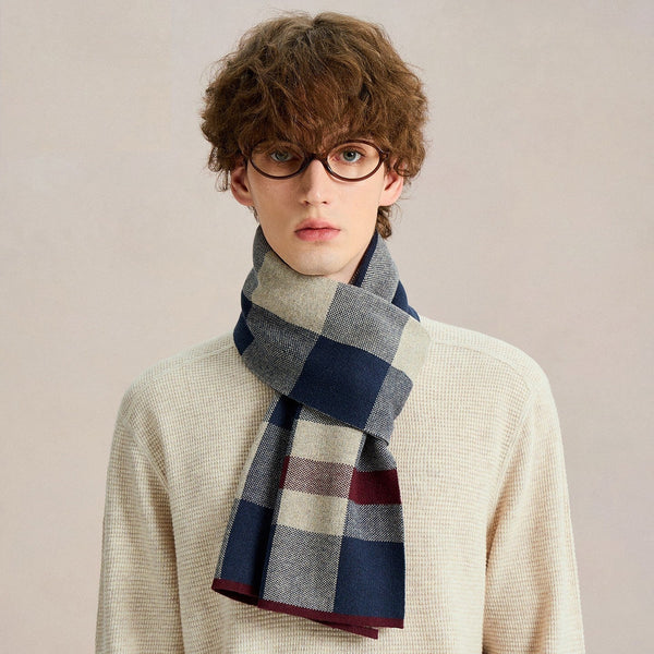 Soft Wool Scarf for Men, Formal Business Scarf Styles for Men, Men's Winter Scarf, Casual Fashion Scarf for Men, Men's Cashmere Scarf Winter, Wool Scarf for Gentleman-Grace Painting Crafts