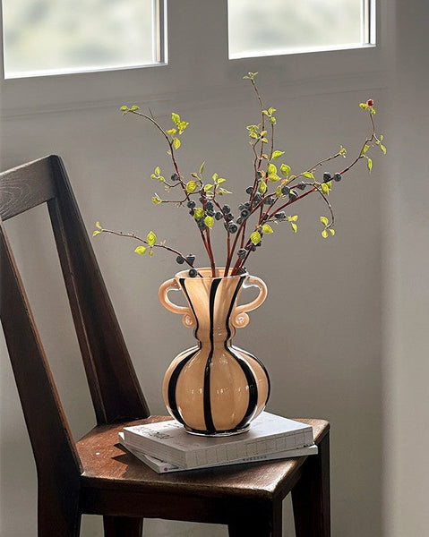 Modern Glass Flower Vases, Glass Flower Vases, Handmade Glass Bud Vases, Water Holding Flower Vases, Flower Vases on Table-Grace Painting Crafts