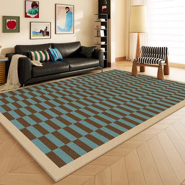 Modern Living Room Rug Ideas, Mid Century Modern Rugs, Colorful Modern Rugs for Dining Room, Geometric Contemporary Area Rugs-Grace Painting Crafts