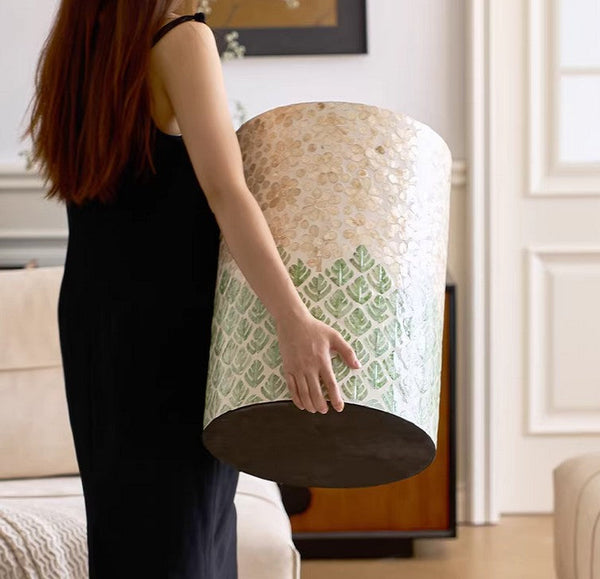 Small End Table, Portable Casual Side Table, Shell Small Sofa Side Table, Modern Side Table, Contemporary Bedside Table, Bedside Small Side Table, Creative Coffee Table, Contemporary Side Table-Grace Painting Crafts