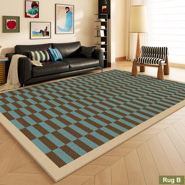 Modern Living Room Rug Ideas, Mid Century Modern Rugs, Colorful Modern Rugs for Dining Room, Geometric Contemporary Area Rugs-Grace Painting Crafts
