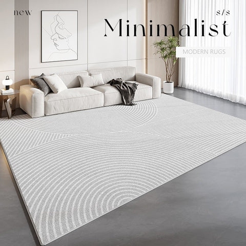 Washable Abstract Contemporary Area Rugs, Grey Modern Rugs for Living Room, Geometric Modern Rugs for Bedroom, Modern Rugs for Dining Room-Grace Painting Crafts