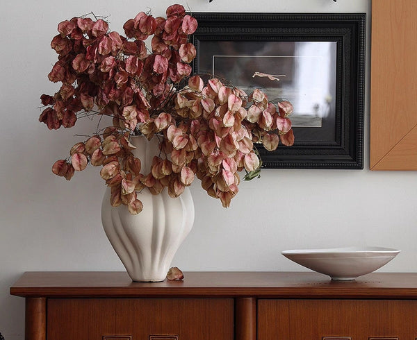 Unique Handmade Modern Flower Vase, Large Porcelain Vases for Modern Home Decor, Centerpiece Ceramic Bouquet Vases, Contemporary Vases on Dining Table-Grace Painting Crafts