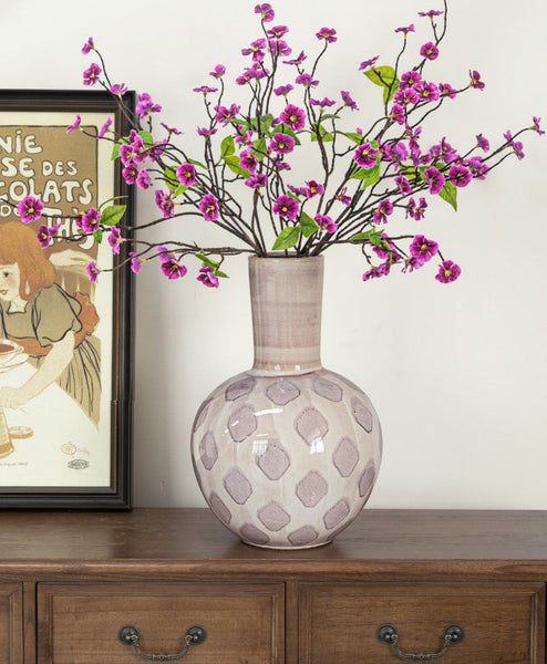 Unique Porcelain Flower Vases, Flower Vases on Table, Contemporary Vases for Modern Home Decor, Ceramic Bouquet Vases, Dining Table Centerpiece-Grace Painting Crafts