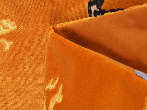 Contemporary Modern Sofa Pillows, Yellow Embroidery Tiger Pattern Pillows for Couch, Decorative Throw Pillows for Bedroom, Large Modern Sofa Pillow for Living Room-Grace Painting Crafts