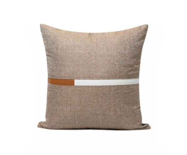 Decorative Modern Sofa Pillows, Modern Simple Throw Pillows for Bedroom, Brown Modern Throw Pillows for Couch, Large Simple Modern Pillows-Grace Painting Crafts