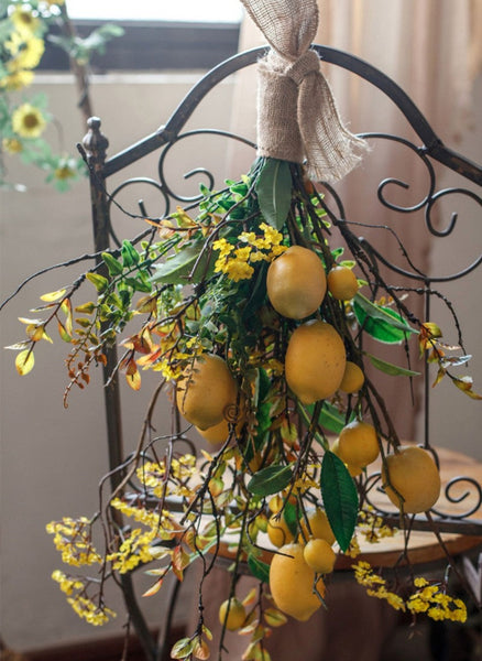 Lemon Branch, Fragrans stems, Fern leaf, Creative Flower Arrangement Ideas for Home Decoration, Unique Artificial Flowers, Simple Artificial Floral for Dining Room Table-Grace Painting Crafts