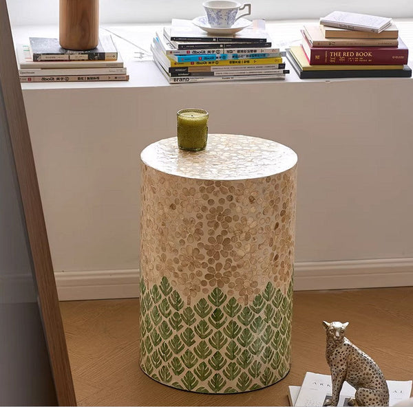 Creative Coffee Table, Contemporary Side Table, Small End Table, Portable Casual Side Table, Shell Small Sofa Side Table, Modern Side Table, Contemporary Bedside Table, Bedside Small Side Table-Grace Painting Crafts