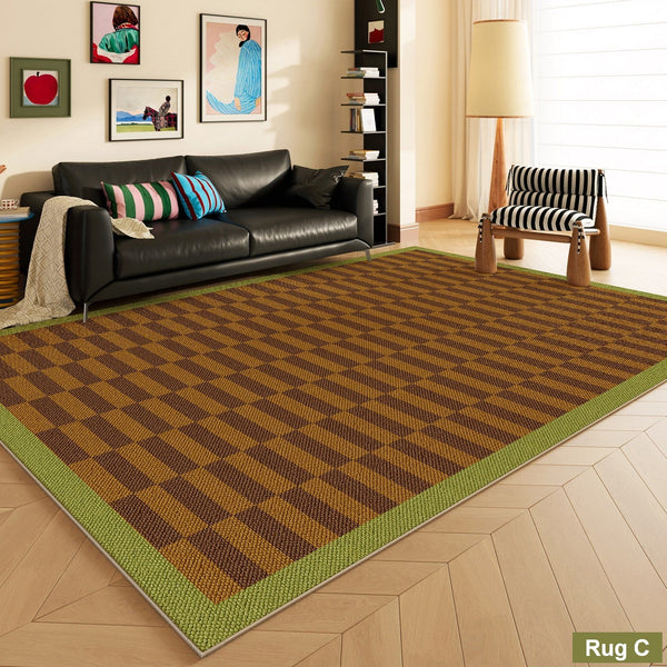Modern Living Room Rug Ideas, Mid Century Modern Rugs, Colorful Modern Rugs for Dining Room, Geometric Contemporary Area Rugs-Grace Painting Crafts
