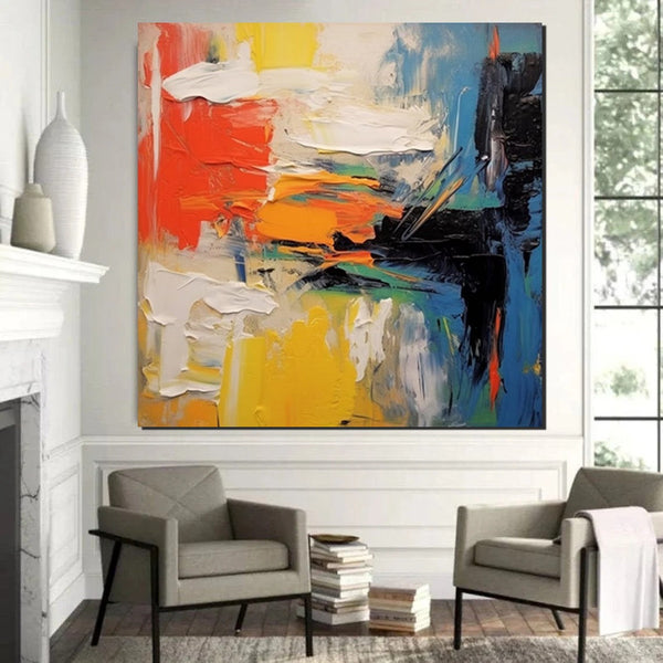 Extra Large Wall Art Paintings, Acrylic Painting for Dining Room, Modern Contemporary Abstract Artwork, Palette Knife Painting, Heavy Texutre Wall Art-Grace Painting Crafts