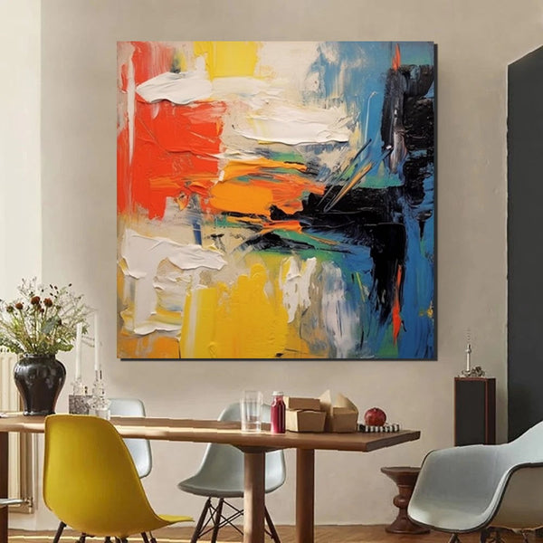 Extra Large Wall Art Paintings, Acrylic Painting for Dining Room, Modern Contemporary Abstract Artwork, Palette Knife Painting, Heavy Texutre Wall Art-Grace Painting Crafts
