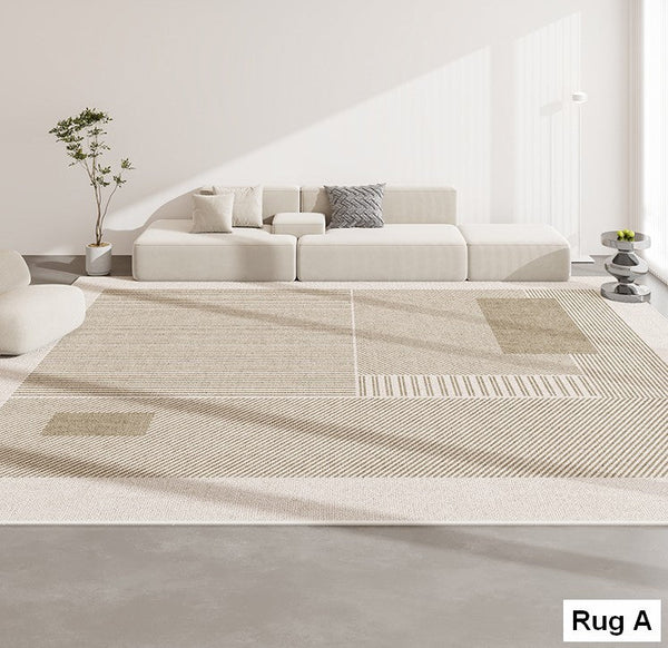 Abstract Contemporary Modern Rugs for Living Room, Extra Large Modern Rugs for Bedroom, Geometric Modern Rug Placement Ideas for Dining Room-Grace Painting Crafts