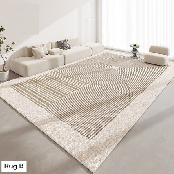 Extra Large Modern Rugs for Bedroom, Abstract Contemporary Modern Rugs for Living Room, Geometric Modern Rug Placement Ideas for Dining Room-Grace Painting Crafts