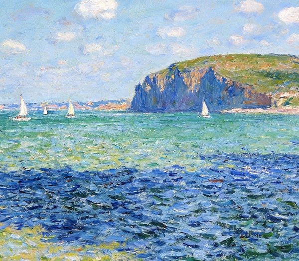 Hand Painted Canvas Art, A Bay Caressed by the Breeze, Landscape Wall Art Paintings, Original Oil Paintings, Small Landscape Paintings, On Canvas Small Paintings-Grace Painting Crafts