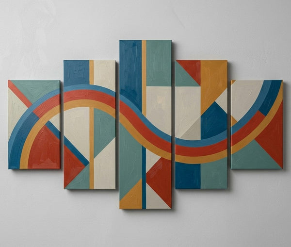 Bedroom Contemporary Canvas Paintings, Colorful Abstract Paintings, Geometric Modern Art, Hand Painted Acrylic Art-Grace Painting Crafts