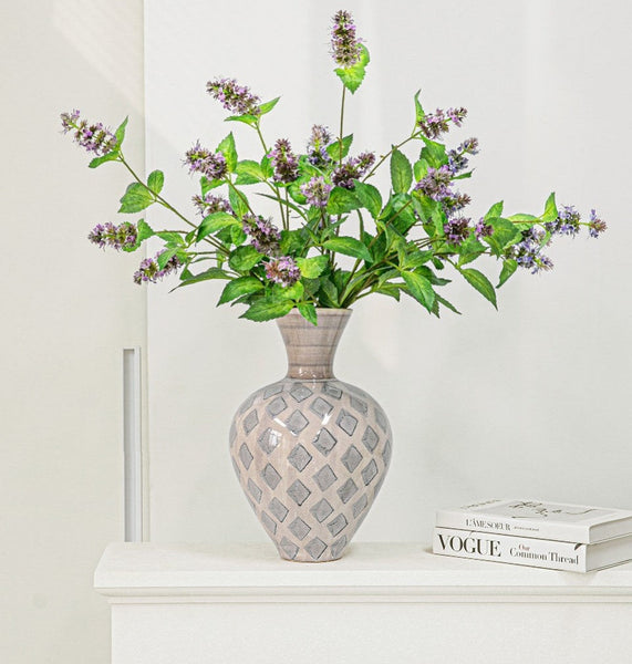 Unique Porcelain Flower Vases, Flower Vases on Table, Contemporary Vases for Modern Home Decor, Ceramic Bouquet Vases, Dining Table Centerpiece-Grace Painting Crafts