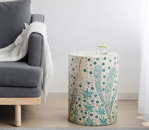 Unique Small End Table, Portable Casual Side Table, Creative Coffee Table, Contemporary Small Sofa Side Table, Shell Small Side Table-Grace Painting Crafts
