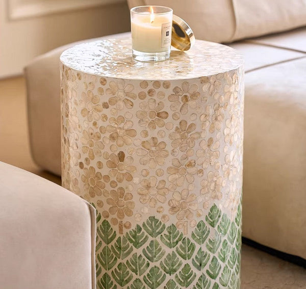 Creative Coffee Table, Contemporary Side Table, Small End Table, Portable Casual Side Table, Shell Small Sofa Side Table, Modern Side Table, Contemporary Bedside Table, Bedside Small Side Table-Grace Painting Crafts