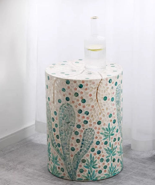 Contemporary Small Sofa Side Table, Portable Casual Side Table, Creative Coffee Table, Shell Small Side Table, Unique Small End Table-Grace Painting Crafts