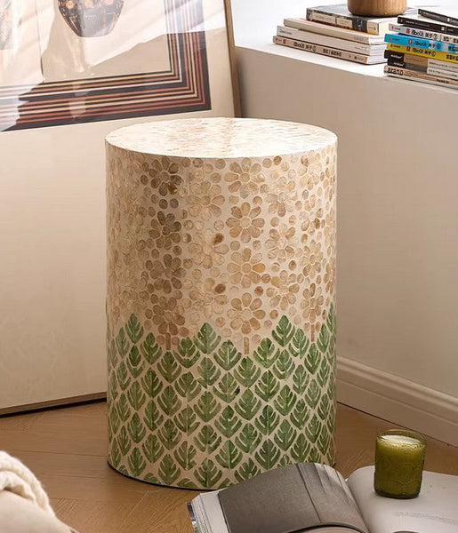 Small End Table, Portable Casual Side Table, Shell Small Sofa Side Table, Modern Side Table, Contemporary Bedside Table, Bedside Small Side Table, Creative Coffee Table, Contemporary Side Table-Grace Painting Crafts