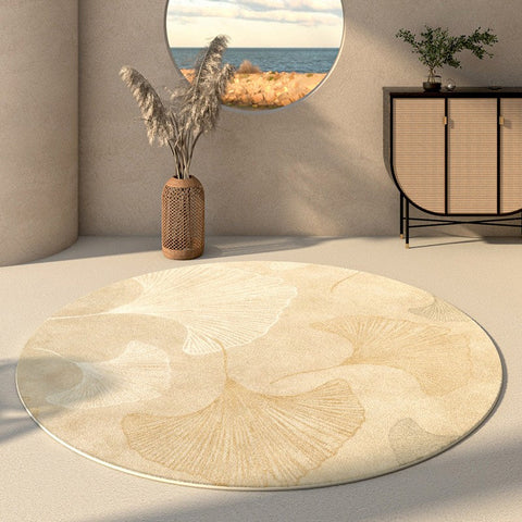 Entryway Round Rugs, Circular Modern Rugs under Coffee Table, Modern Round Rugs for Dining Room, Abstract Contemporary Round Rugs under Sofa-Grace Painting Crafts