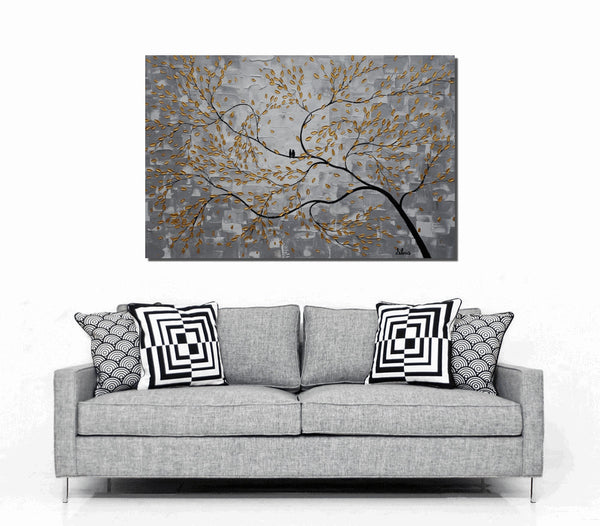 Large Art, Original Painting, Canvas Art, Abstract Painting, Abstract Art, Original Art, Wall Art, Canvas Painting, Love Birds Painting, Wedding Gift-Grace Painting Crafts