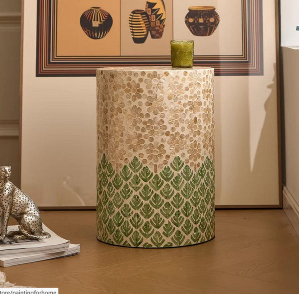 Creative Coffee Table, Contemporary Side Table, Small End Table, Portable Casual Side Table, Shell Small Sofa Side Table, Modern Side Table, Contemporary Bedside Table, Bedside Small Side Table-Grace Painting Crafts