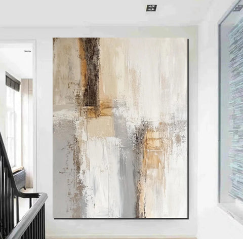 Modern Canvas Painting, Contemporary Acrylic Wall Art Ideas, Large Abstract Paintings, Large Paintings for Living Room, Simple Modern Art-Grace Painting Crafts