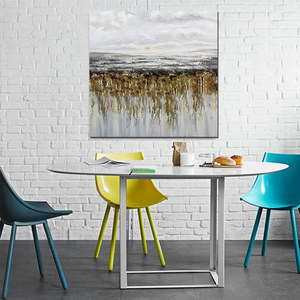 Heavy Texture Painting, Extra Large Paintings for Dining Room, Hand Painted Wall Art Painting, Modern Canvas Paintings for Living Room-Grace Painting Crafts