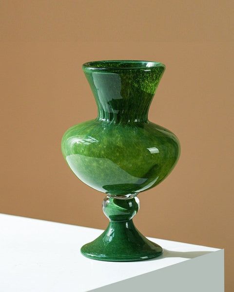 Contemporary Vase for Modern Home Decor, Unique Modern Glass Vase, Modern Glass Flower Vases, Handmade Liuli Vases, Centerpiece Vases on Table-Grace Painting Crafts