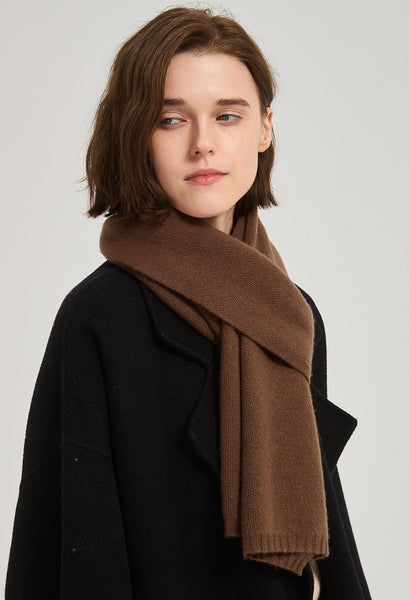 Casual Scarf for Women, Birthday Gift for Girl, Brown Soft Cashmere Scarf for Women, Modern Wool Scarf for Women, Cold Weather Scarves, Winter Wool Scarf-Grace Painting Crafts