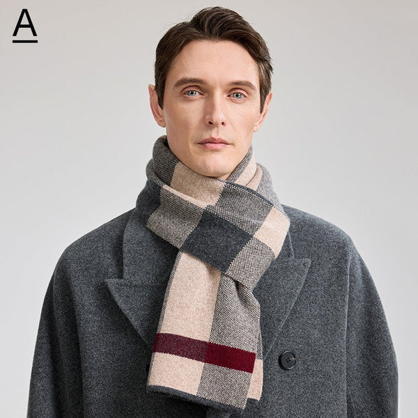 Modern Fashion Scarf, Thick Wool Scarf, Formal Men Scarf Styles, Casual Scarf Men, Men's Winter Scarf, Men's Wool Scarf Winter, Business Wool Scarf for Gentleman-Grace Painting Crafts