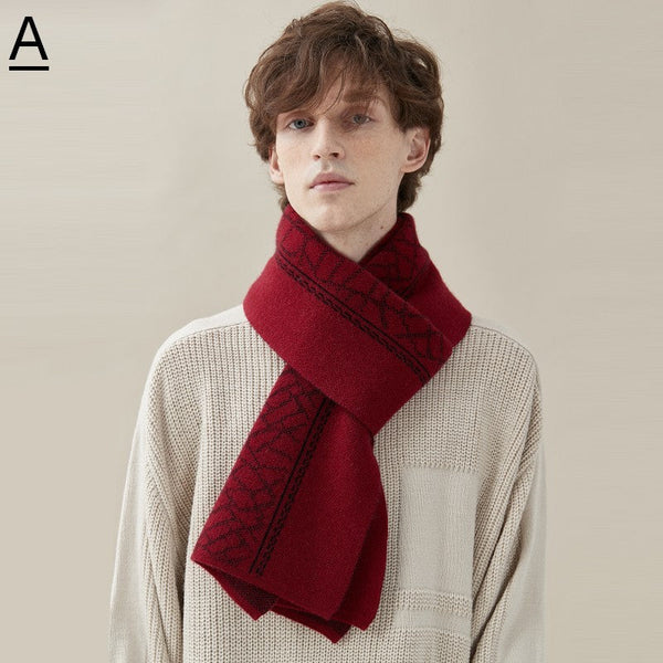 Thick Wool Scarf, Modern Fashion Scarf, Formal Men Scarf Styles, Casual Scarf Men, Men's Winter Scarf, Men's Wool Scarf Winter, Business Wool Scarf for Gentleman-Grace Painting Crafts