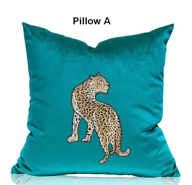 Decorative Pillows for Living Roomï¼?Contemporary Throw Pillows, Cheetah Decorative Cushion, Modern Sofa Pillows-Grace Painting Crafts