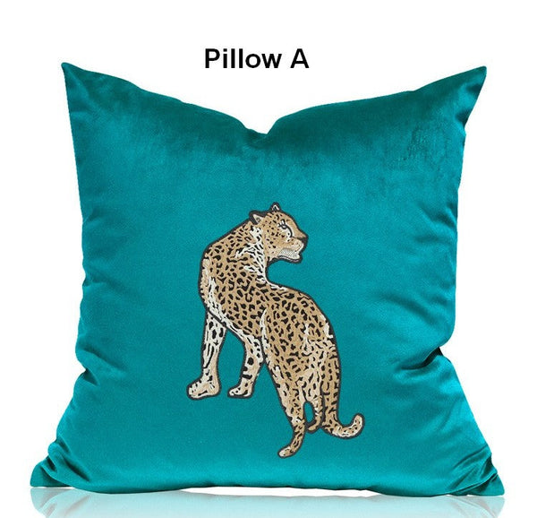 Decorative Pillows for Living Roomï¼?Contemporary Throw Pillows, Cheetah Decorative Cushion, Modern Sofa Pillows-Grace Painting Crafts
